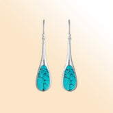 AE-1107-TQ Sterling Silver Earring With Turquoise Shell Jewelry Bali Designs Inc
